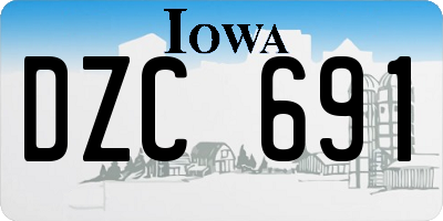 IA license plate DZC691