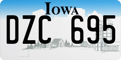 IA license plate DZC695