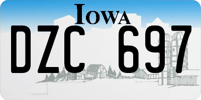 IA license plate DZC697