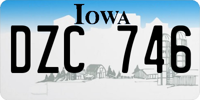 IA license plate DZC746