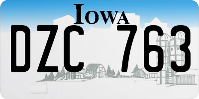 IA license plate DZC763