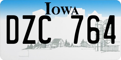 IA license plate DZC764