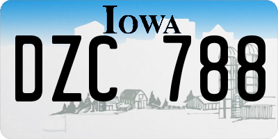 IA license plate DZC788