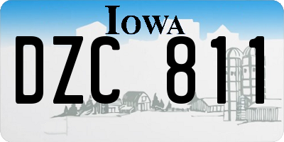 IA license plate DZC811