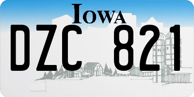 IA license plate DZC821