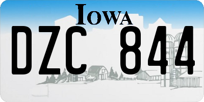 IA license plate DZC844