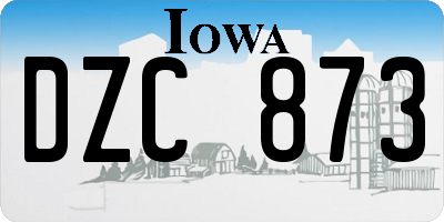 IA license plate DZC873