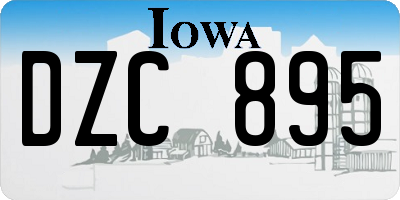 IA license plate DZC895