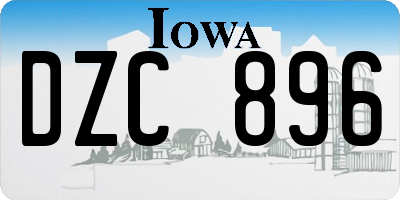 IA license plate DZC896