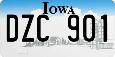 IA license plate DZC901