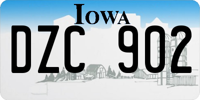 IA license plate DZC902