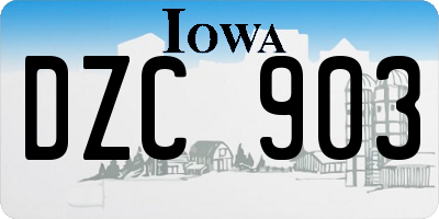 IA license plate DZC903