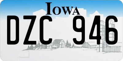 IA license plate DZC946