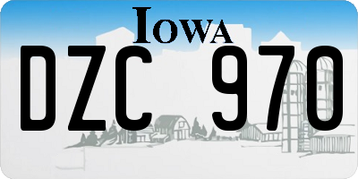IA license plate DZC970