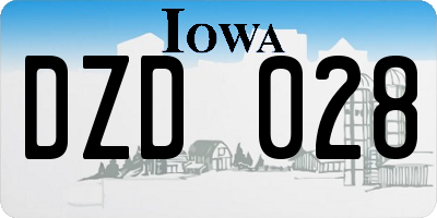 IA license plate DZD028