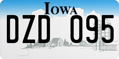 IA license plate DZD095