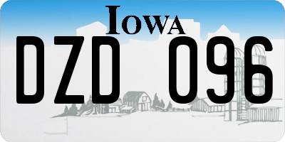 IA license plate DZD096