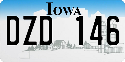 IA license plate DZD146