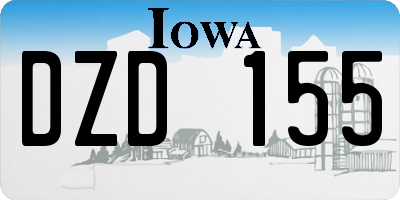 IA license plate DZD155