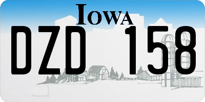 IA license plate DZD158