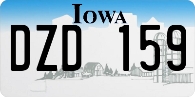 IA license plate DZD159