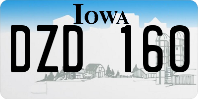 IA license plate DZD160