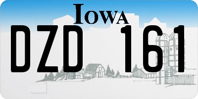 IA license plate DZD161