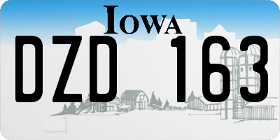 IA license plate DZD163