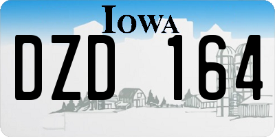 IA license plate DZD164