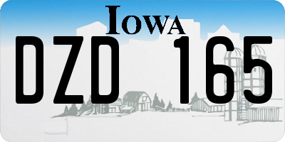 IA license plate DZD165