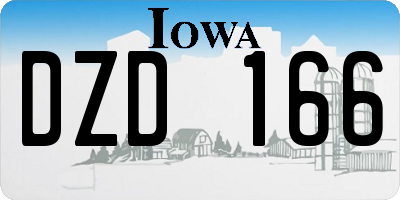 IA license plate DZD166