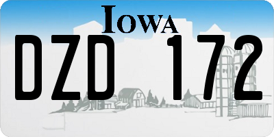 IA license plate DZD172