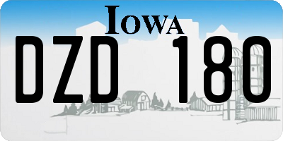 IA license plate DZD180