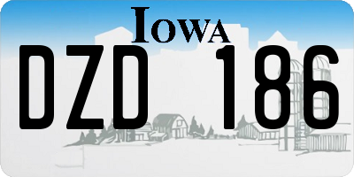 IA license plate DZD186