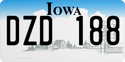 IA license plate DZD188