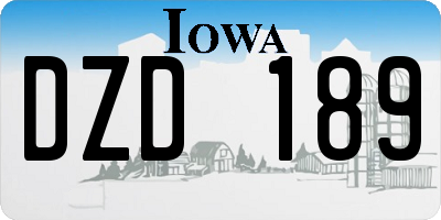 IA license plate DZD189