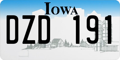 IA license plate DZD191