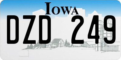 IA license plate DZD249