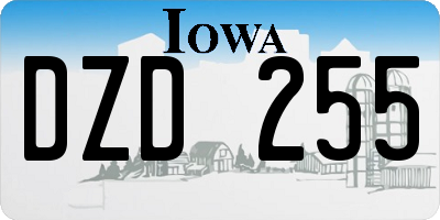 IA license plate DZD255