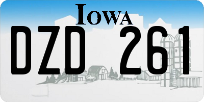 IA license plate DZD261