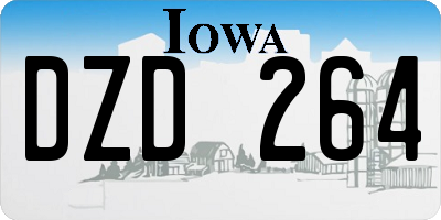 IA license plate DZD264