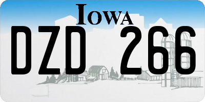 IA license plate DZD266