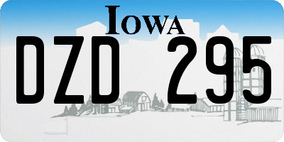 IA license plate DZD295