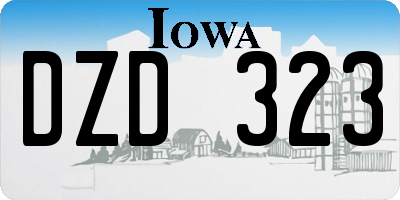 IA license plate DZD323