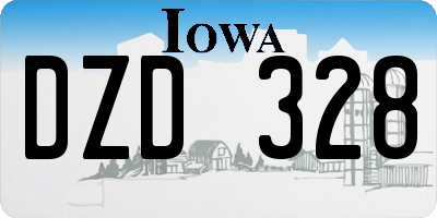 IA license plate DZD328