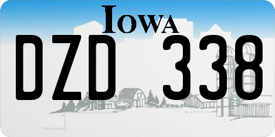 IA license plate DZD338