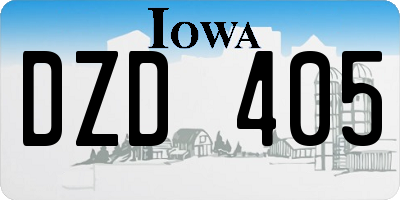 IA license plate DZD405