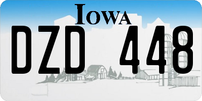 IA license plate DZD448