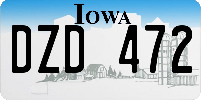 IA license plate DZD472