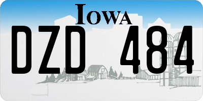 IA license plate DZD484